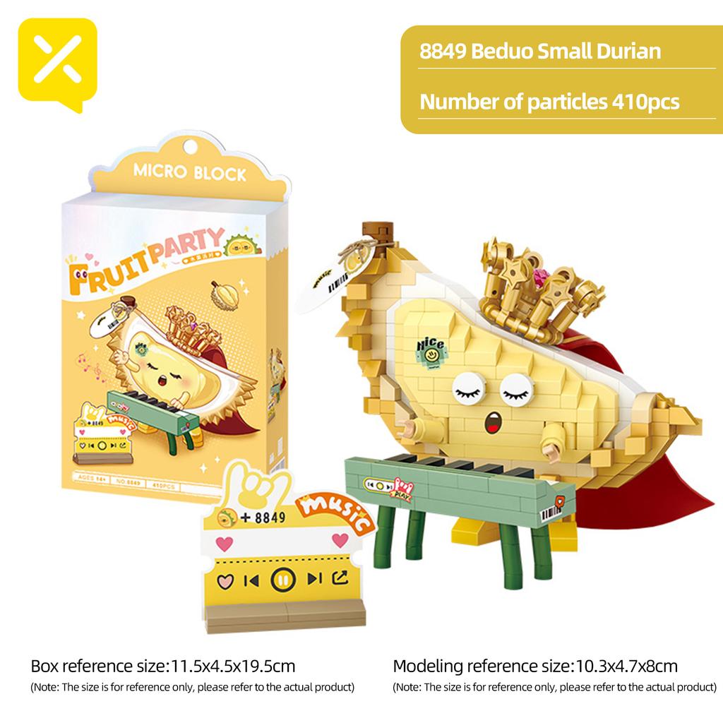 TOYLINX Creative Design Mini Fruit Party Building Block Model Apple Pineapple Assembly Toys Children and Teenagers Birthday Gift