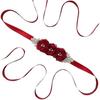 Pearl Embellishment Flower Sash Belt Handmade Beading Rhinestone Waist Band  Party Dress Up