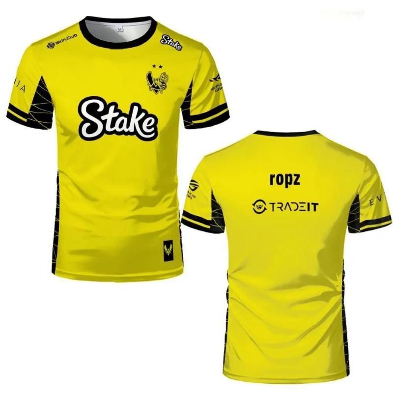 Team Vitality Esports Club Università Maglia IEM Cologne CSGO Pro League Major Uniforme di Allenamento Unisex Maglietta Gialla