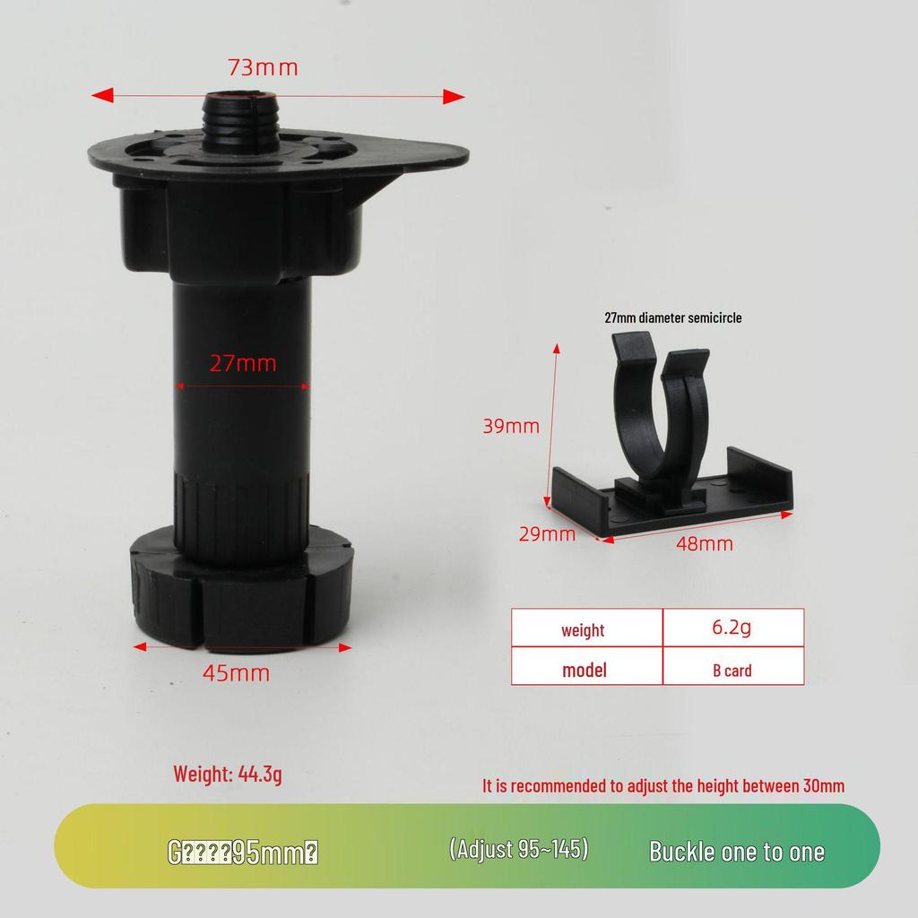 Adjustable Cabinet and Sofa Legs - Thickened ABS Plastic Support