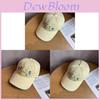 Cotton Embroidered Baseball Cap For Women Summer Sun Protection Wide Brim Adjustable