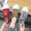 New round head color elastic single shoes women's flat-soled large-size women's shoes
