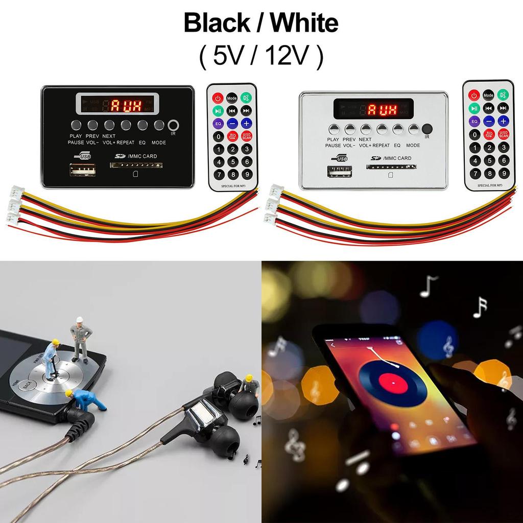 Audio Remote Module 5V/12V USB 5.0 WMA/WAV Player Decode Receiver for Speaker Other Appliances