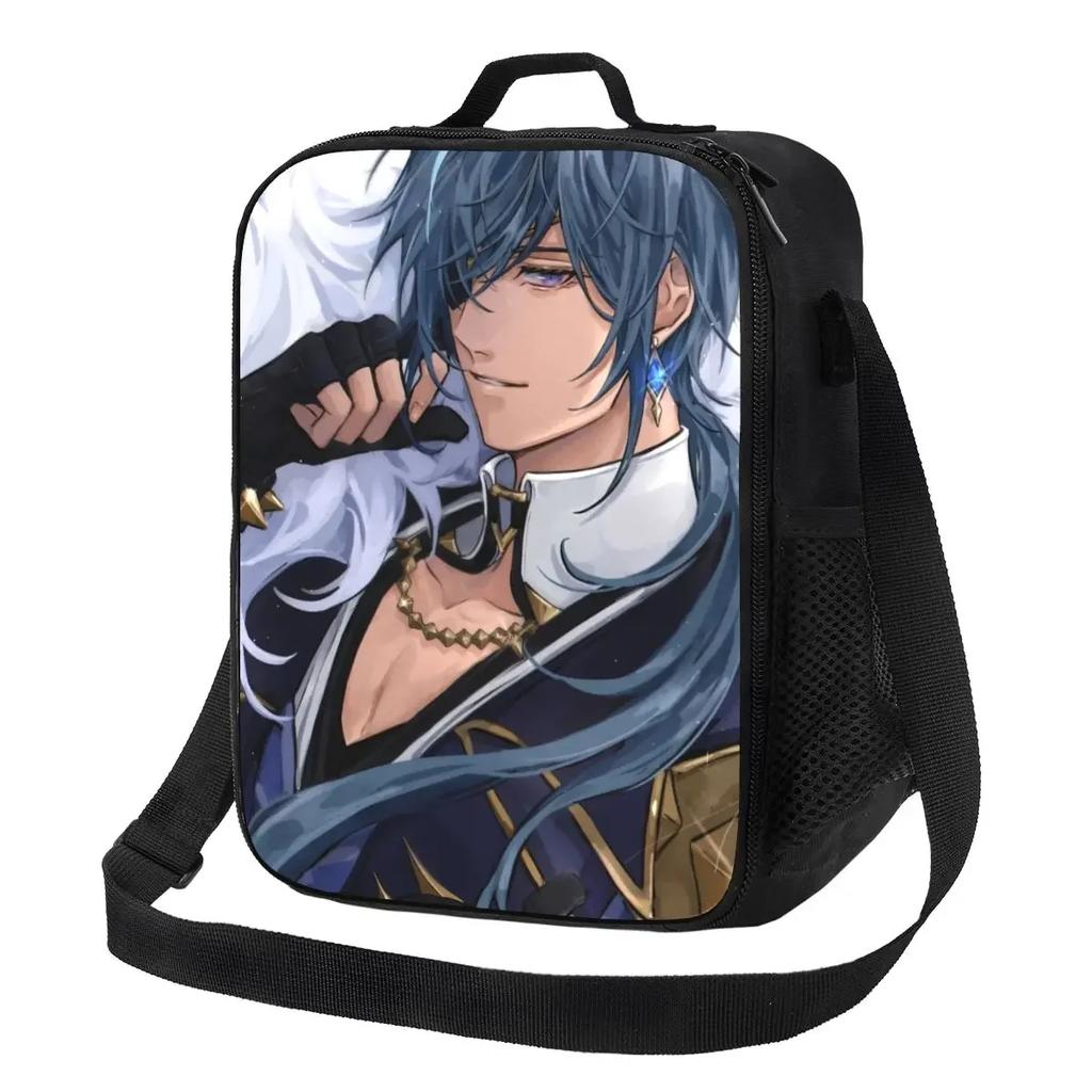 Childe Tartaglia Genshin Impact Thermal Insulated Lunch Bag Anime Game Portable Lunch Container for Kids School Children Bento
