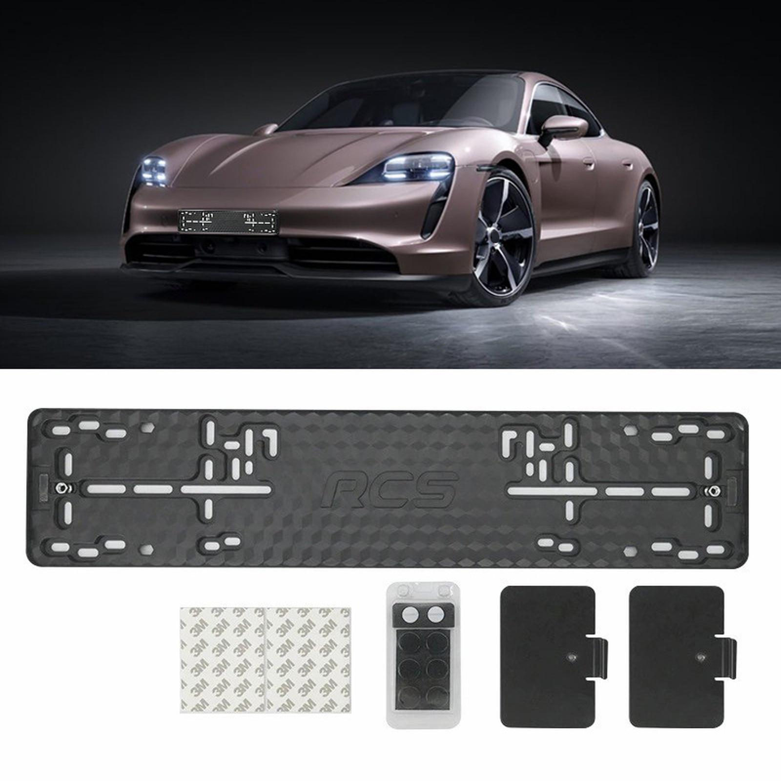 

XCLPF Рамка для номерного знака европейского стандарта Держатель номерного знака RCS, Пластиковая рамка для номерного знака из АБС-пластика для России с аксессуарами One Size