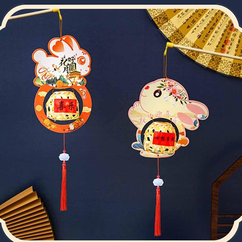 Weaving Middle Autumn Festival Lantern Rabbit Ancient Style Handheld Lantern  Women