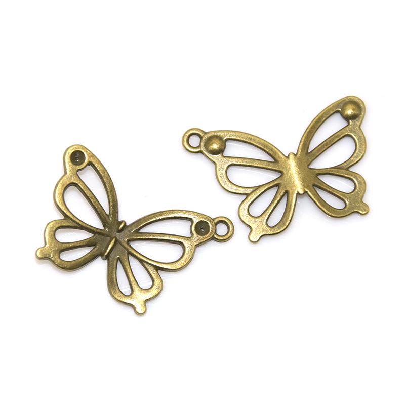 

Комплект украшений в стиле ретро из сплава «Бабочка»: Серьги, ожерелье, браслет, кулон