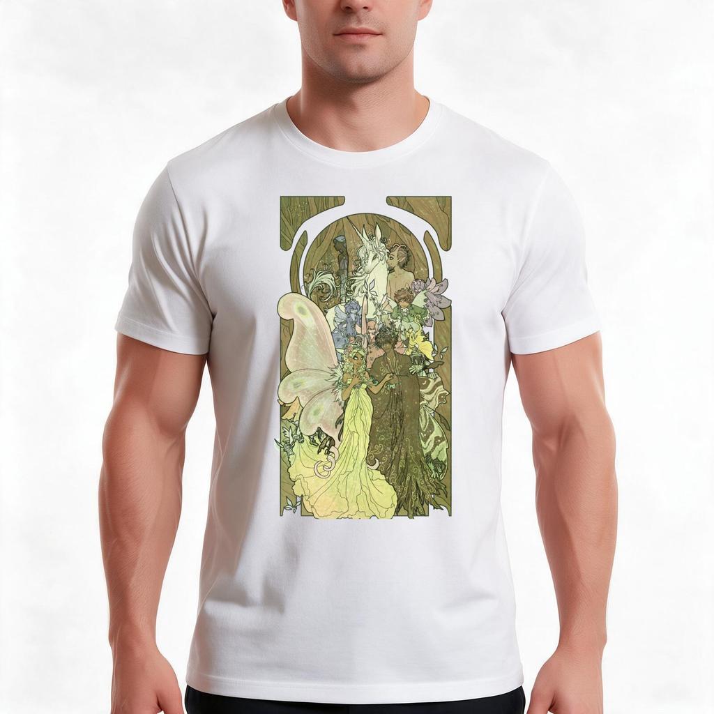 Faerie Court Tshirt Summer Casual Cotton Tee Oversized Streetwear Tops Vintage Graphic Print Loose Fit Short Sleeve