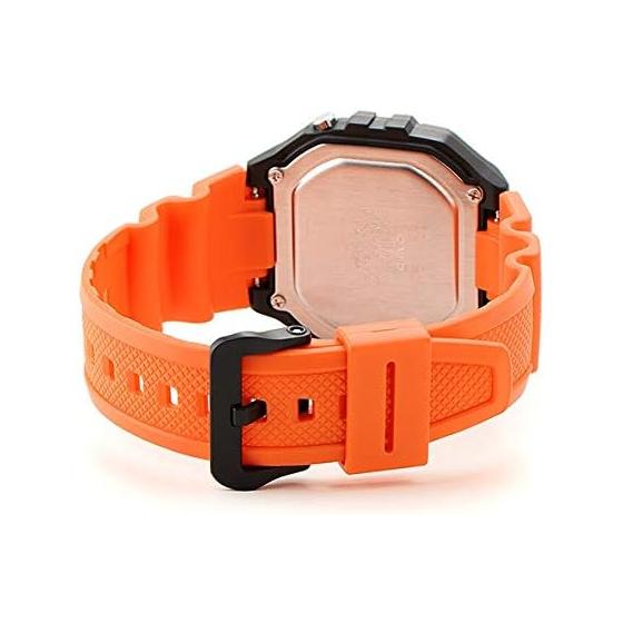 [Casio] STANDARD DIGITAL Casio Standard Digital W-218H-4B2 Watch Men's Women's Cheap Casio Cheap Price Black Black Orange [Parallel Import]