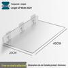 Acrylic Wall-Mounted Bathroom Mirror Cabinet with No-Punch Shelf