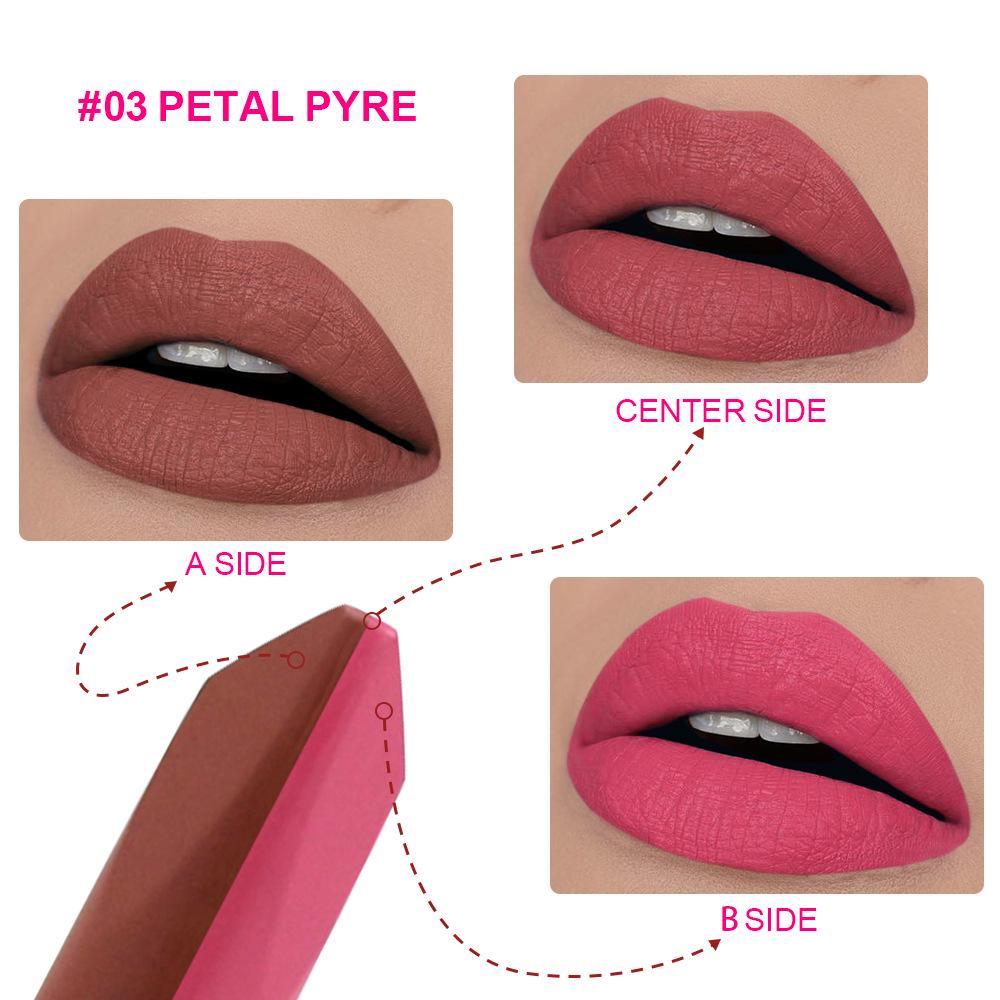 Personalized Waterproof Matte Lipstick Duo - Long-Lasting, Color-Locking, No Logo