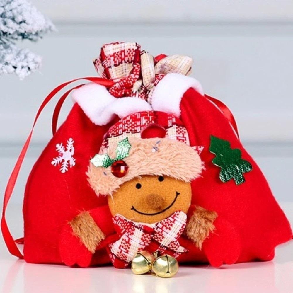 For Home Decorations Christmas Handbags Kids Candy Bags Christmas Tree Ornaments Storage Bags