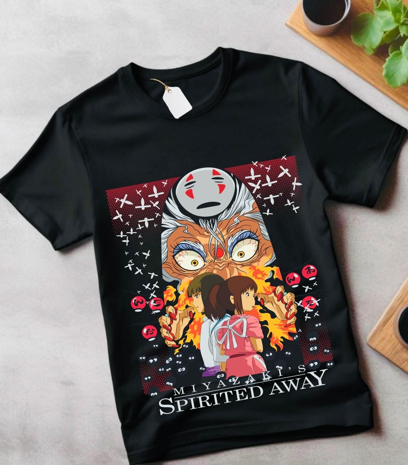 

Spirited Away T-Shirt Mens Womens Tees Top Studio Ghibli Anime Hayao Miyazaki GifT Shirt Mens Womens Tees Top Gift XL