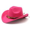 Cappello da Cowboy Western per Uomo Donna con Materiale Traspirante Lana Cotone Protezione Solare Accessorio Estivo