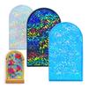 Wall Hanging Decor Art Silicone Mold Holographic Rose Painting Resin Molds Rainbow Effect Wall Art Ornament Mold DIY