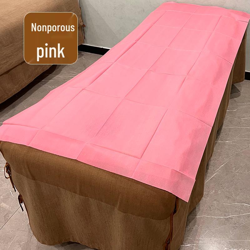 100 Disposable Non-Woven Waterproof & Oil-Proof Massage Bed Sheets with Hole - Thickened for Beauty Salons