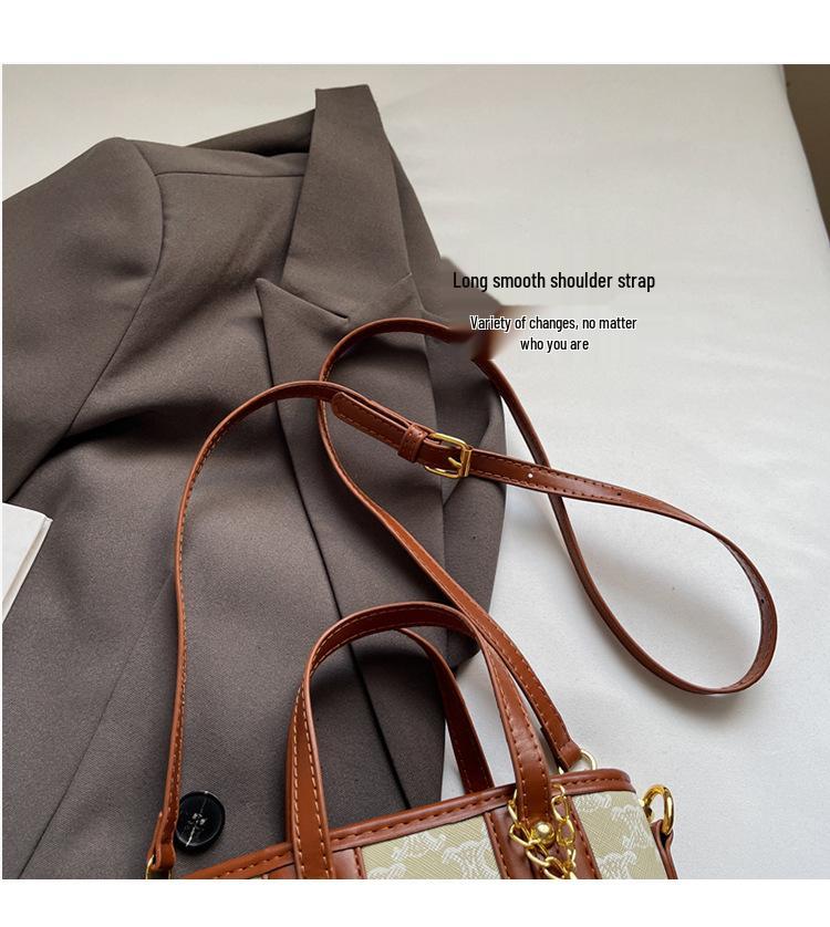 Mångsidig tryckt hinkhandväska i koreansk stil 2025