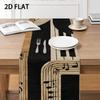Vintage Music Piano Note Table Runner, Creative Artistic Dining Table Decor