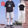 MINISO Men's Cotton Short-Sleeve T-Shirt & Shorts Set