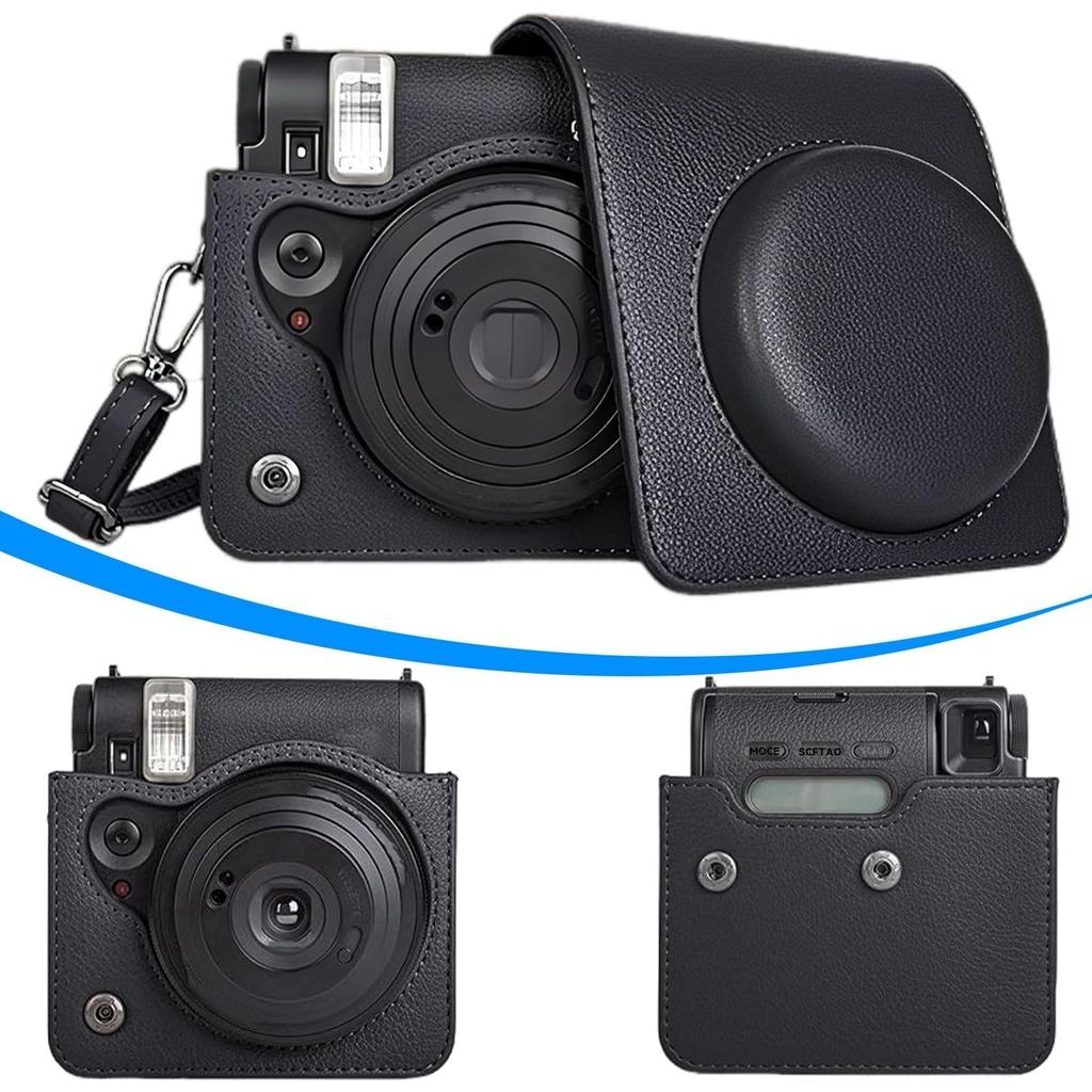 Schutzkamera-Tasche für Fujifilm Instax Mini 99 Sofortbildkamera, passgenau, PU-Leder, Retro-Tasche mit verstellbarem, kompaktem Trage-Aufbewahrungs-Kamera, Gurt,