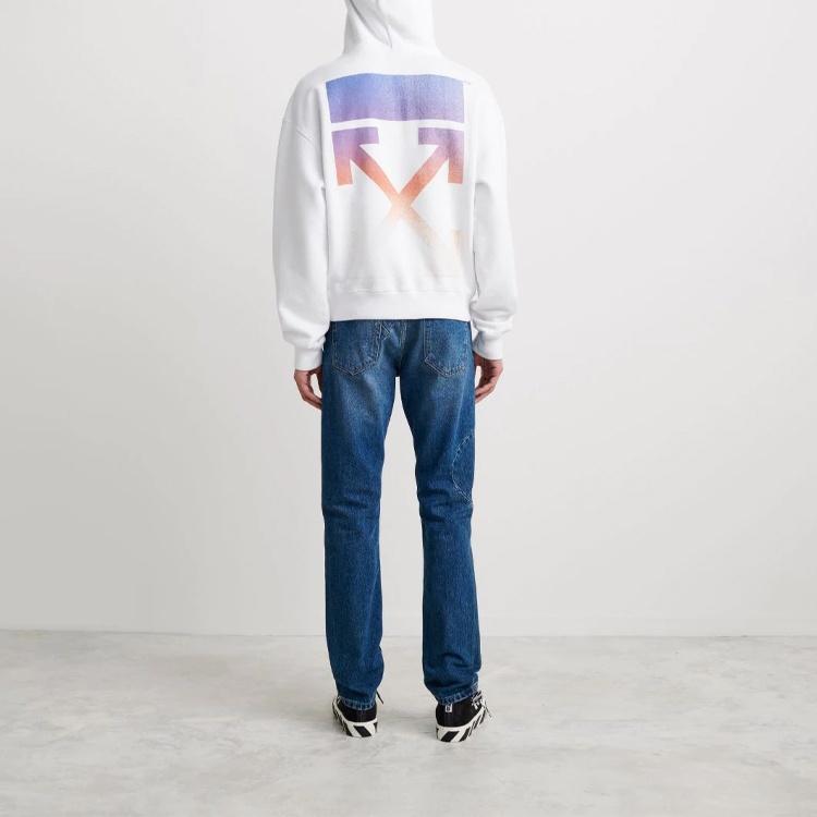 Men's Off-White Degrad Arrows Loose Fit White OMBB037F21FLE0050184