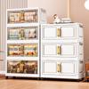 Double-door Living Room Storage Cabinet Folding Floor-standing Storage Box No Installation Required Simple Storage Cabinet