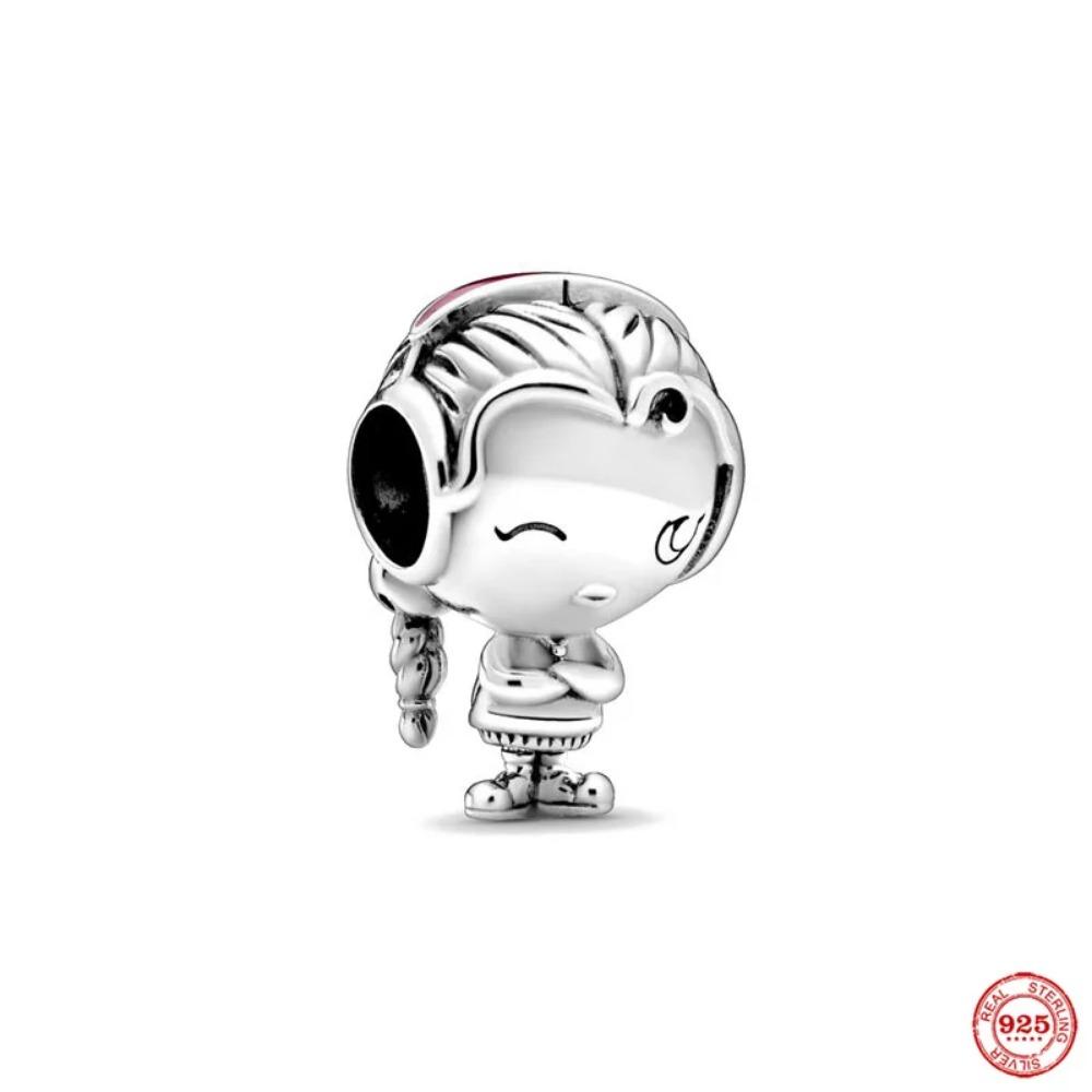 925 Silver Family Charm Fit Original Bracelet Jewelry Pendant Boy Girl Sparkling Mom Bead Sisters Dangle Plated