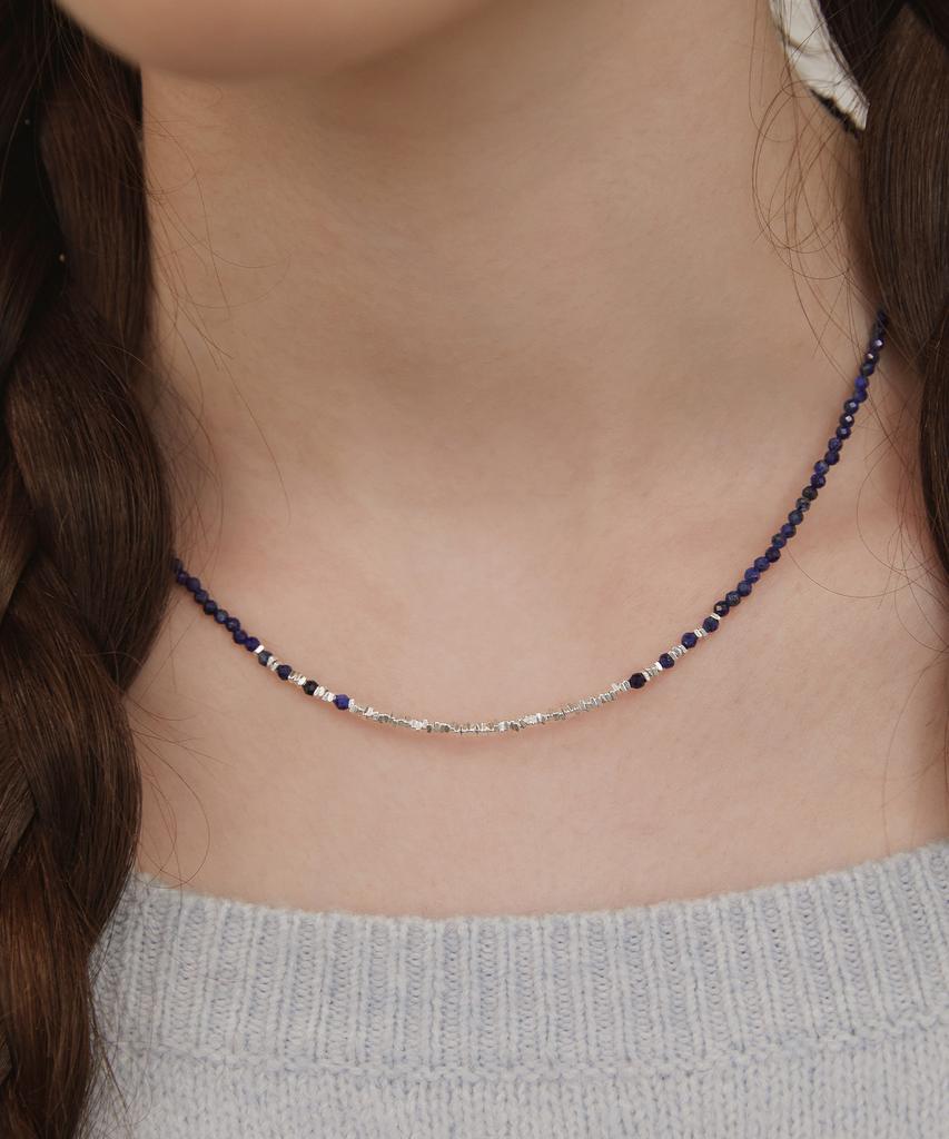 Tatiana (Silver 925) Navy Dazzle Bead Necklace Nz2439