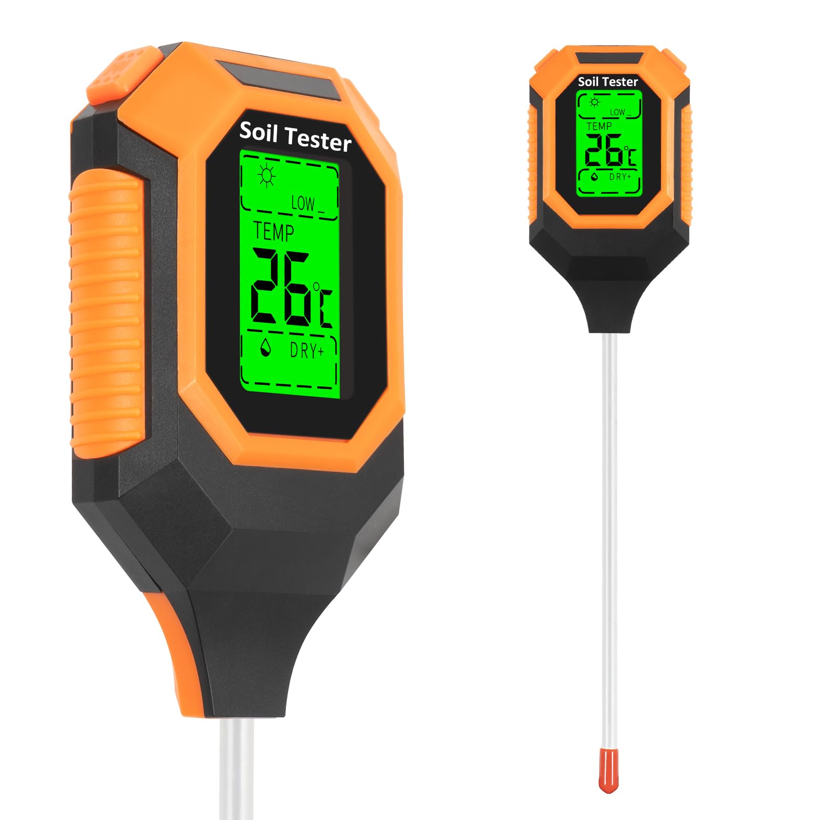 

For Garden Soil PH and Humidity Tester Nutrient Water Tester High Precision Household Gardening Flower Grass Fertility Meter помаранчевий