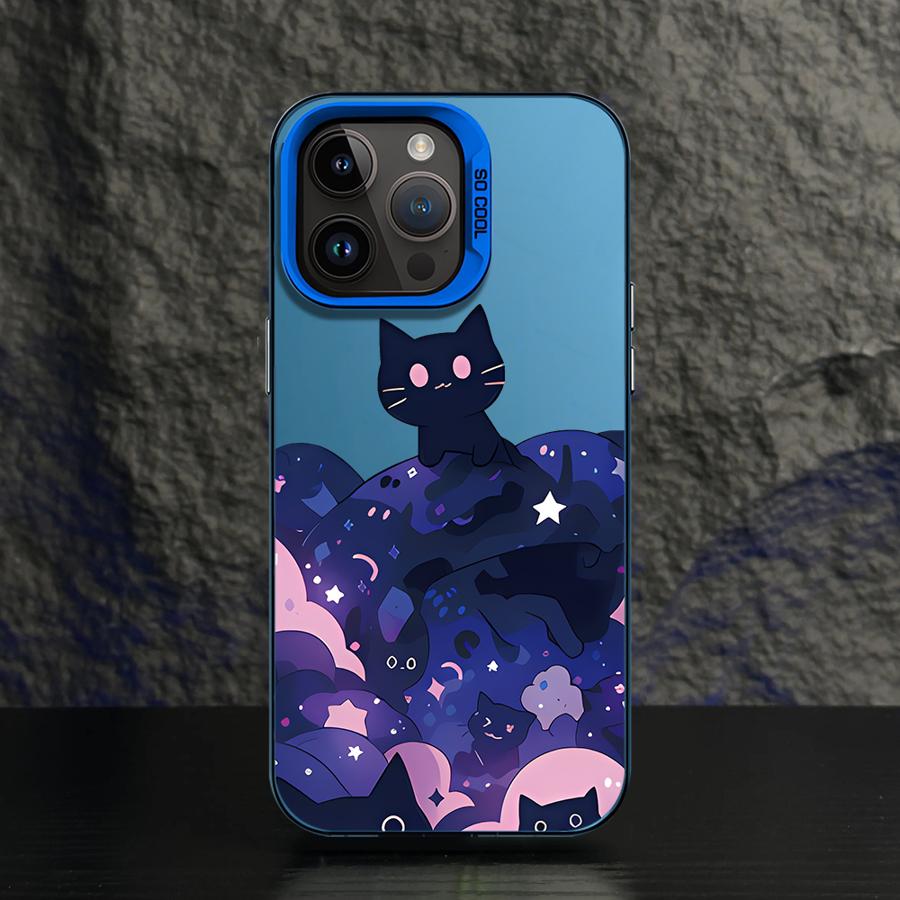 Cute Cartoon Cat Case for iPhone 17 Air 16e 14 15 16 Plus 11 12 13 Pro Max Soft Shell