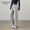 Mark Fairwhale Women's High-Waist Color-Block Straight Wide-Leg Sweatpants
