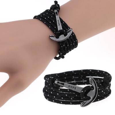 Nueva Pulsera de Diseño Anclado Hecha a Mano Unisex Clásica Retro Glamour Tejida Mejor Navidad