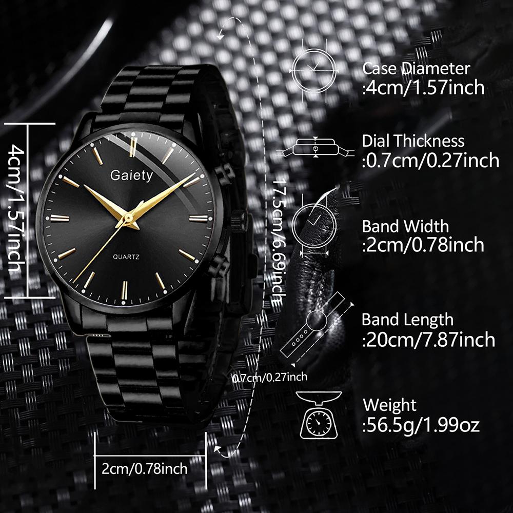 4PCS/Set Men Quartz Wrist Watches Alloy Minimalist Luxury Vintage Elegant Jewelry Y2K Party Dress Vacation Holiday Festival Gift
