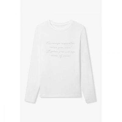 LeTTering PrinT Long Sleeve T shirT 7156340001