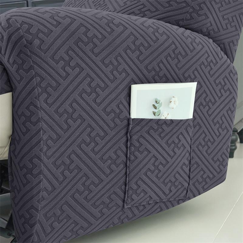 4Pcs In 1 Seat Jacquard Recliner Sofa Cover Modern Recliner Chair Covers Stretch Couch Slipcovers Armchair Slipcovers Decor
