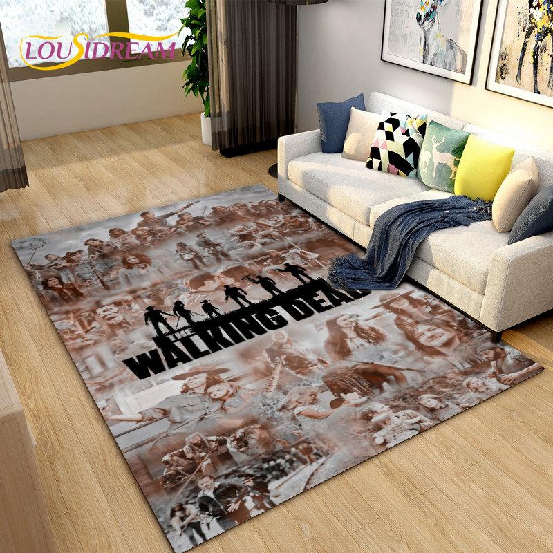 The Walking Dead Horror Area Rug Large,Carpet Rug for Living Room Bedroom Sofa Doormat Decoration,Kids Play Non-slip Floor Mat