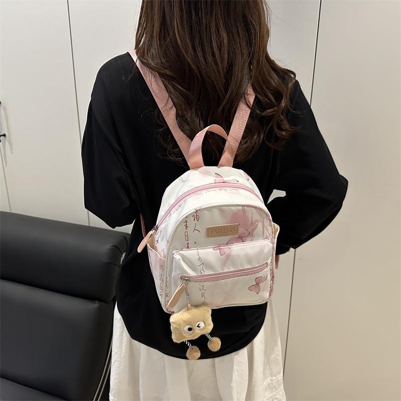 Schoolbag1011 New National Style Literary School Bag Women's University Leisure Travel Butterfly Backpack Large Capacity Junior High School Student