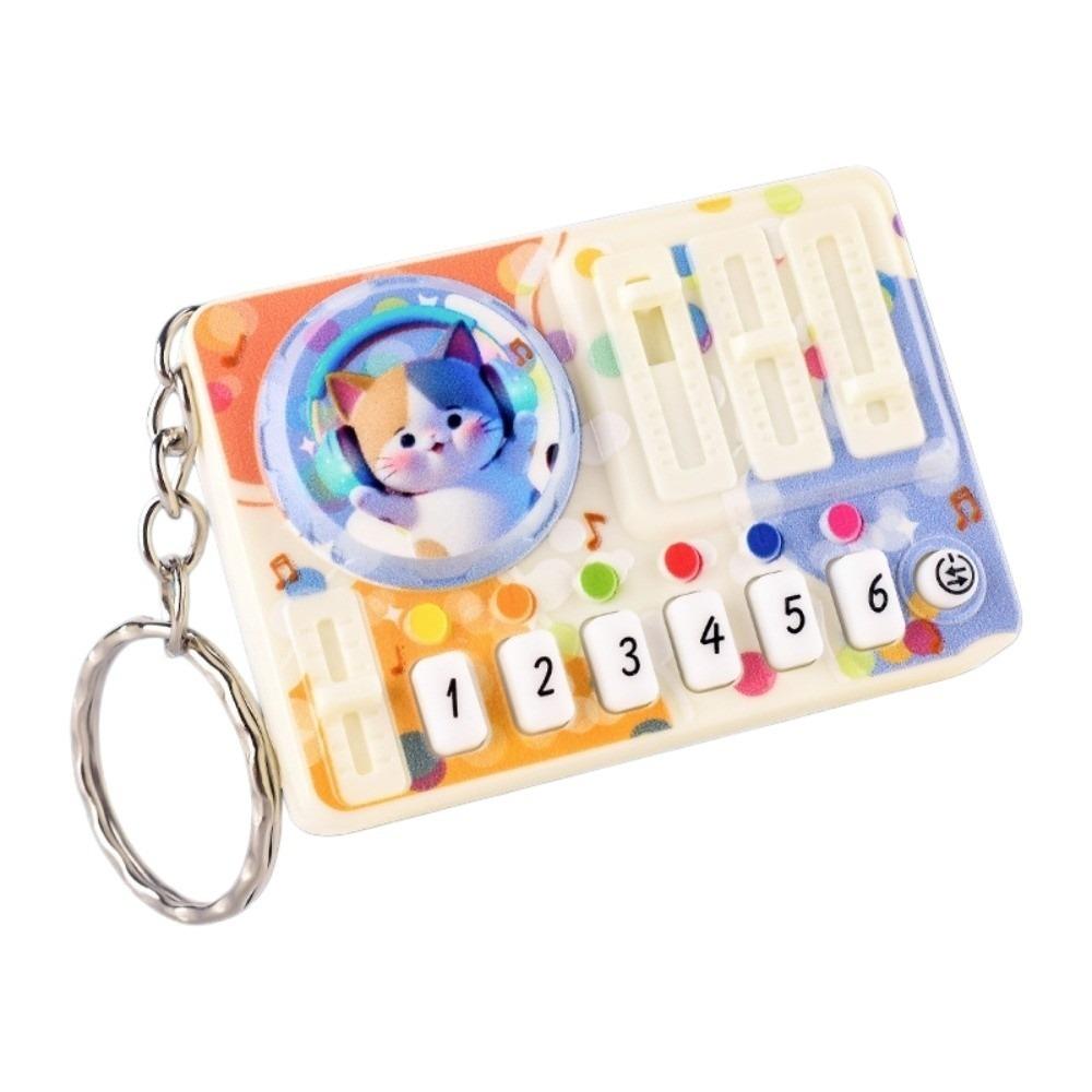 

Rhythm Key DJ Live Pendant Working Finger Piano Music Game Console Keychain Bag Charms білий