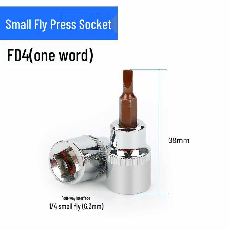 Screwdriver Socket Set: 1/4 Inch (6.3mm) Hex, Cross, Slotted, Pozi, Torx Bits