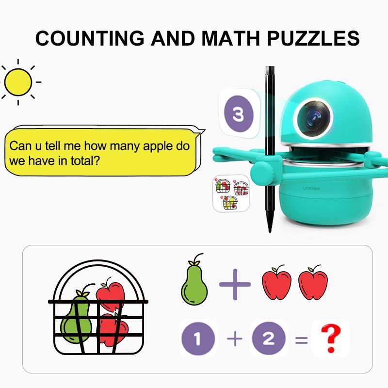 NEU KI Zeichnung Quincy Roboter Intelligentes Lehren Kinder Mathematik Intelligentes STEAM Roboter Spielzeug für Jungen