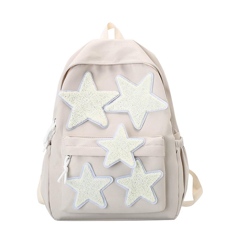 Japanese Cute Girl's New Large Capacity Star Backpack Ins Versatile College School Backpack for Girls High School Backpack