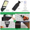 108COB Solar Lights Outdoor With 3 Mode Waterproof Motion Sensor Security Lighting LED Wall Street Lamp for Garden Patio Path