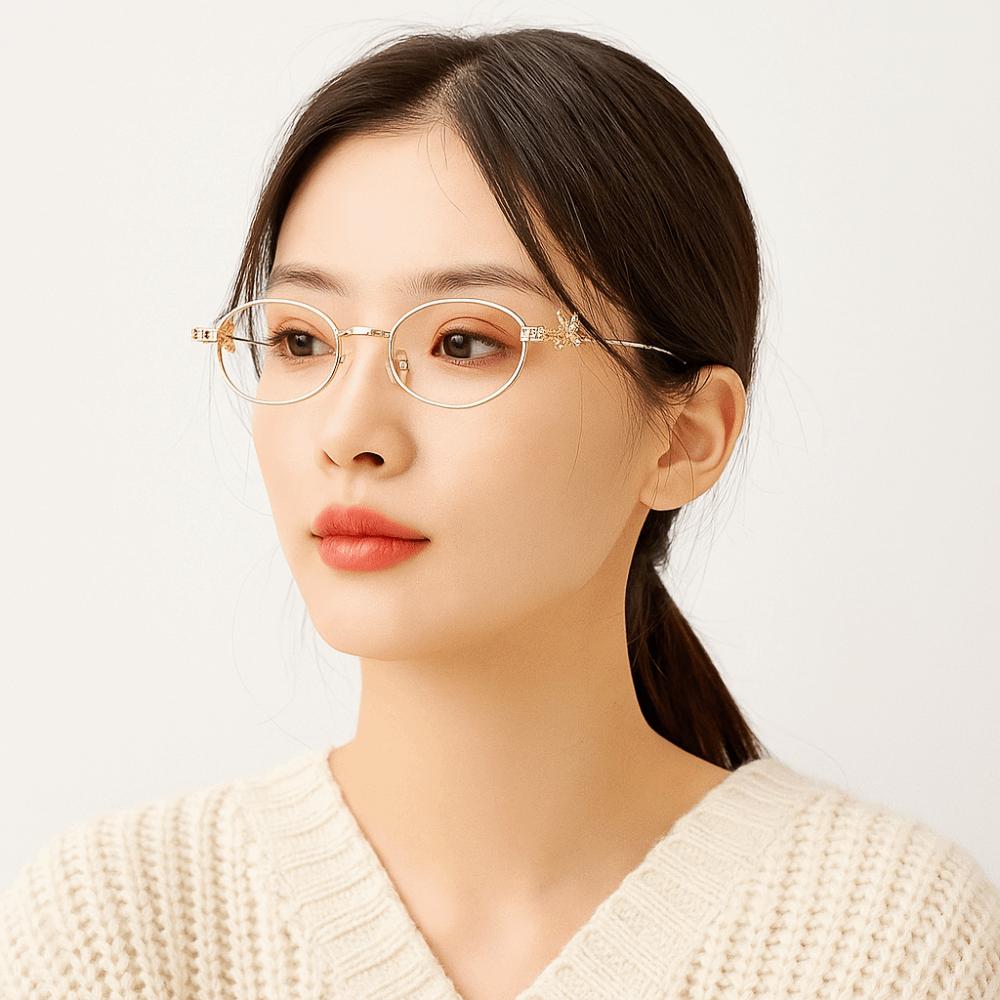 Bling Rhinestone Sunglasses Small Anti-Blue Light Spectacles Fashion Oval Women Eyewear  Travel