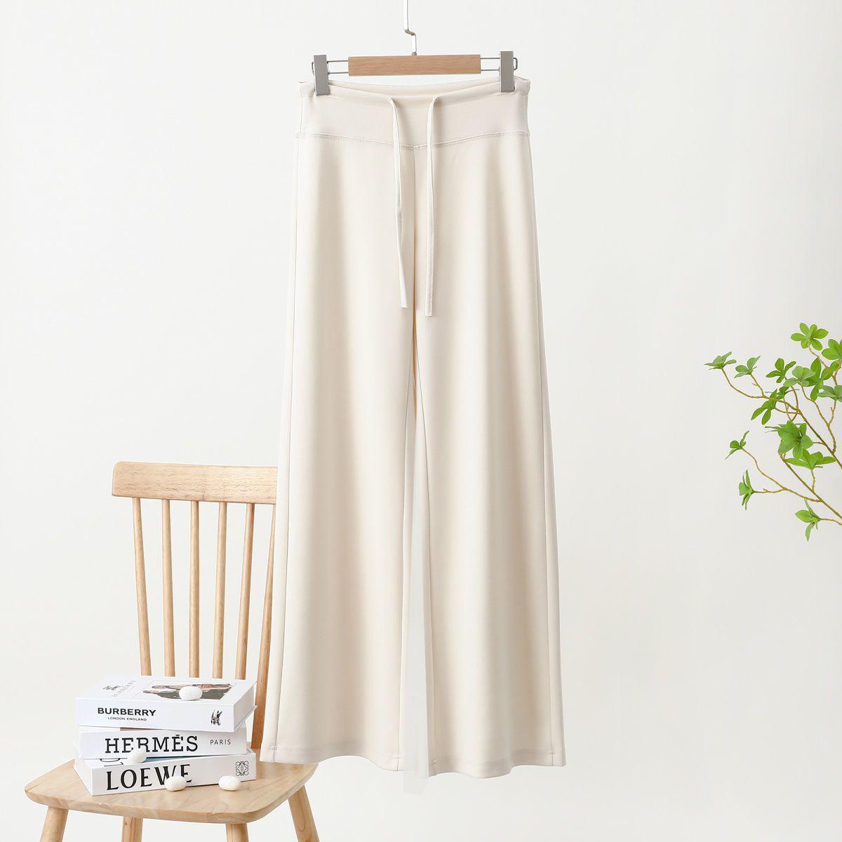 

Women s High-Rise Summer Style Loose Fit Sweatpants with Drawstring, Wide Leg, Slightly Flared Yoga Pants S (recommended for 90-105 jin)