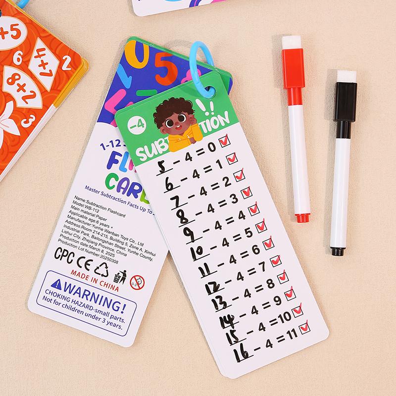 Mathematical Calculations Montessori Math Toy Beginners Practice Arithmetic Fraction Test Card Learning Tools for Primary School