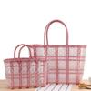 Vegetable Basket Large Capacity Waterproof Pvc Fruit Braid Hand-carrying Organizer Pouch For Home