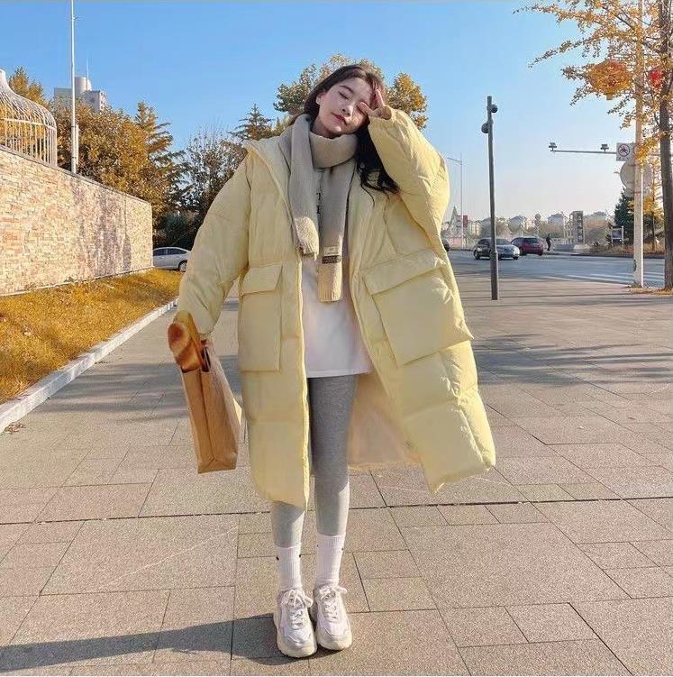 Winter Women's Jacket Parkas Loose Hooded Cotton Padded Female Long Down Jacket Thicken Oversize Puffer Coats
