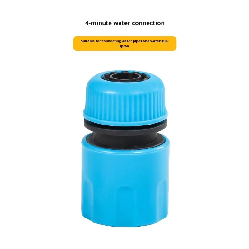 Garden Water Connectors 4-Point Hose Water Pipe Quick Connector Eco-Friendly Water Passage ABS Plastic Nipple-Type for Home