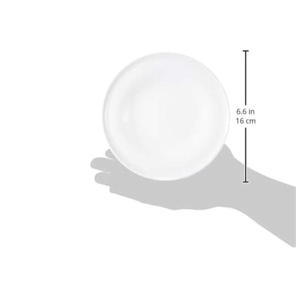 NARUMI Waltz Plate, 16cm, White, Simple and Stylish, Rimmed, Microwave and Dishwasher Safe, 52215-6034