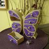 Storage Box Jewelry Organizer Large Capacity 8 Drawers Design Space-Saving Butterfly Shaped Countertop Necklace Ring Container